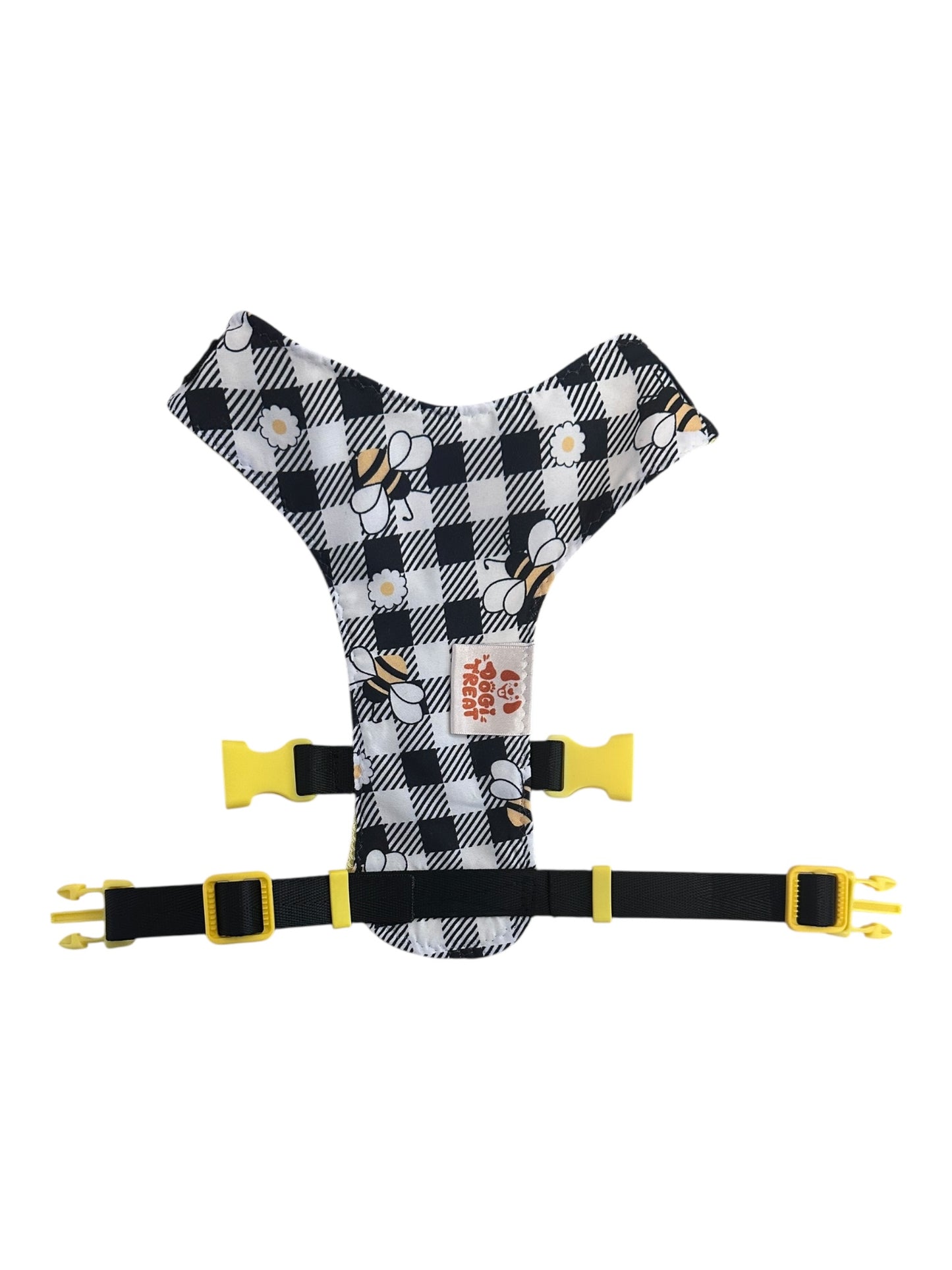 Plaid Bee & Daisy Dog Harness - Adjustable,Comfortable & Stylish