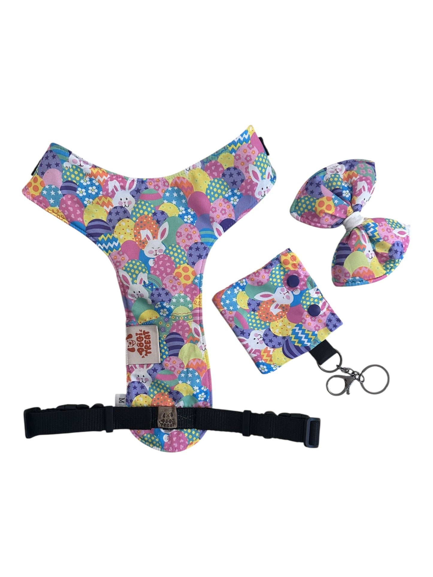 Easter Bunny&Eggs Dog Harness-Adjustable,Comfortable & Stylish