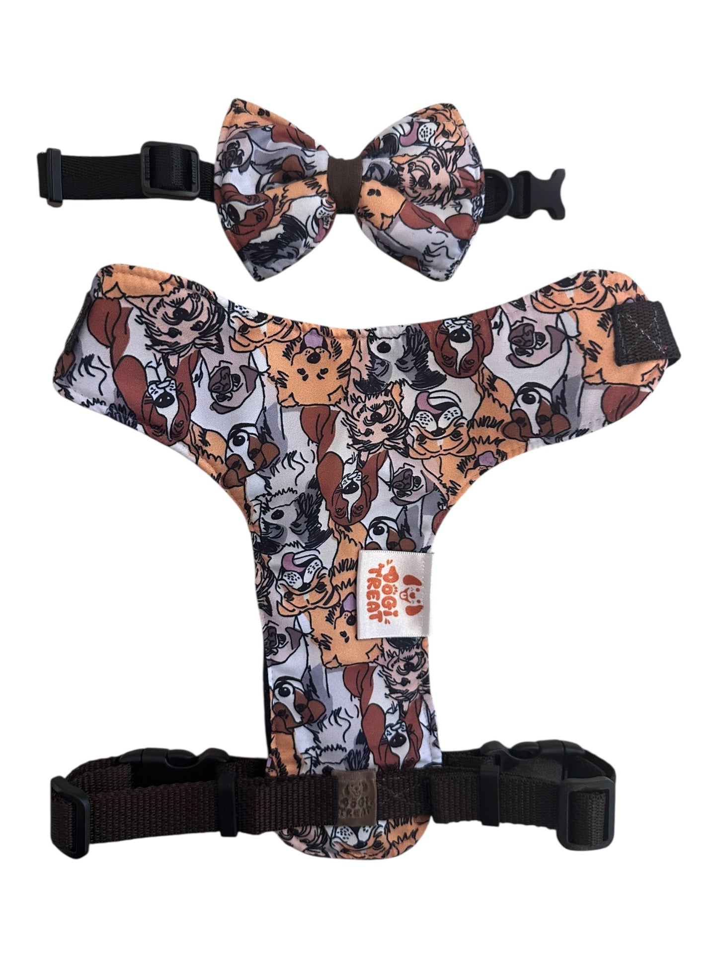 Dog Breeds Print Harness-Adjustable, Comfortable&Stylish