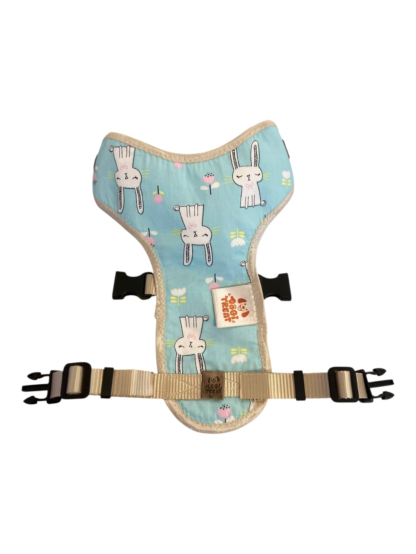 Cute Bunny Print Dog Harness – Adjustable, Comfortable & Stylish
