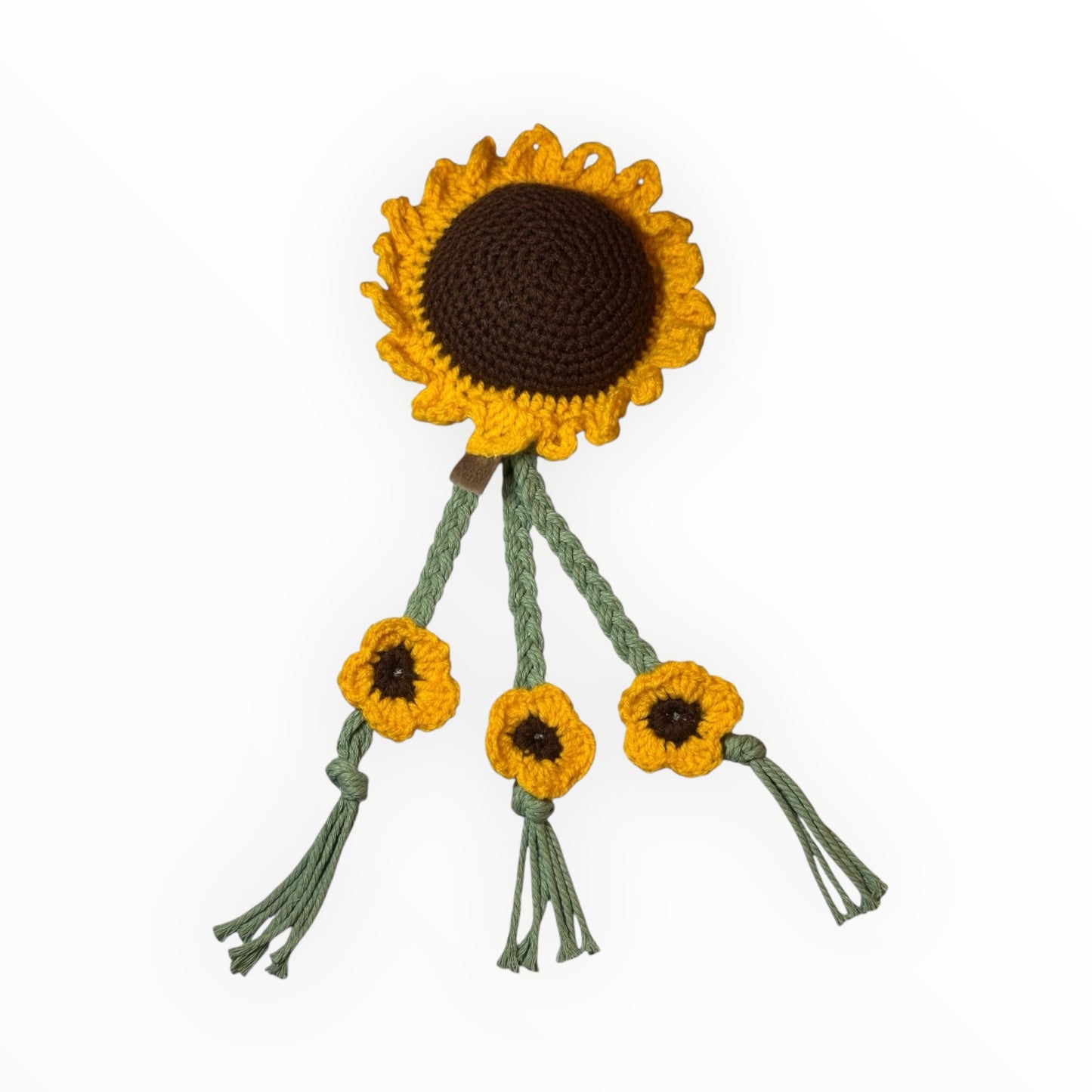 Handmade Crochet Sunflower Toy for Dogs & Cats