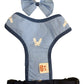 Striped Bunny Dog Harness - Adjustable, Comfortable & Stylish