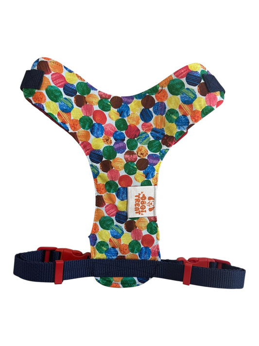Colorful Polka Dot Dog Harness-Adjustable, Comfortable & Stylish