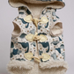 Dinosaur Print Dog Jacket with Hood & Pockets
