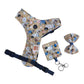 Cartoon Dog Print Harness-Adjustable, Comfortable & Stylish