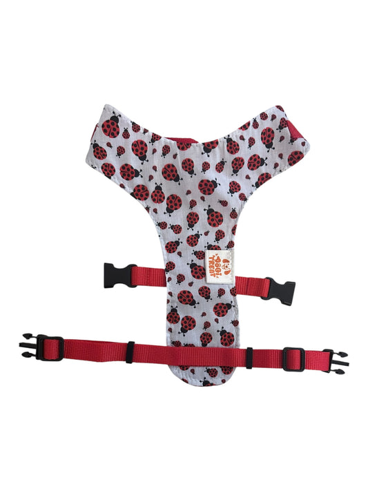 Ladybug Print Dog Harness - Adjustable, Comfortable & Stylish