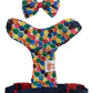Colorful Polka Dot Dog Harness-Adjustable, Comfortable & Stylish