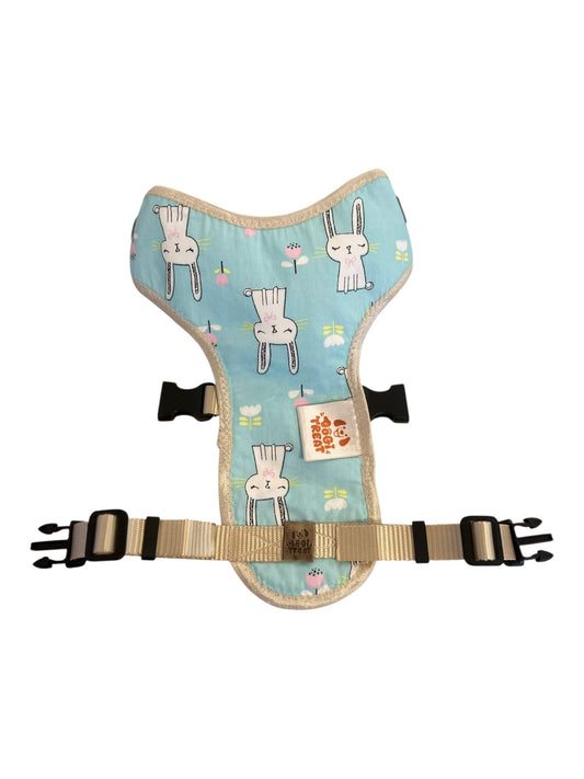 Cute Bunny Print Dog Harness – Adjustable, Comfortable & Stylish