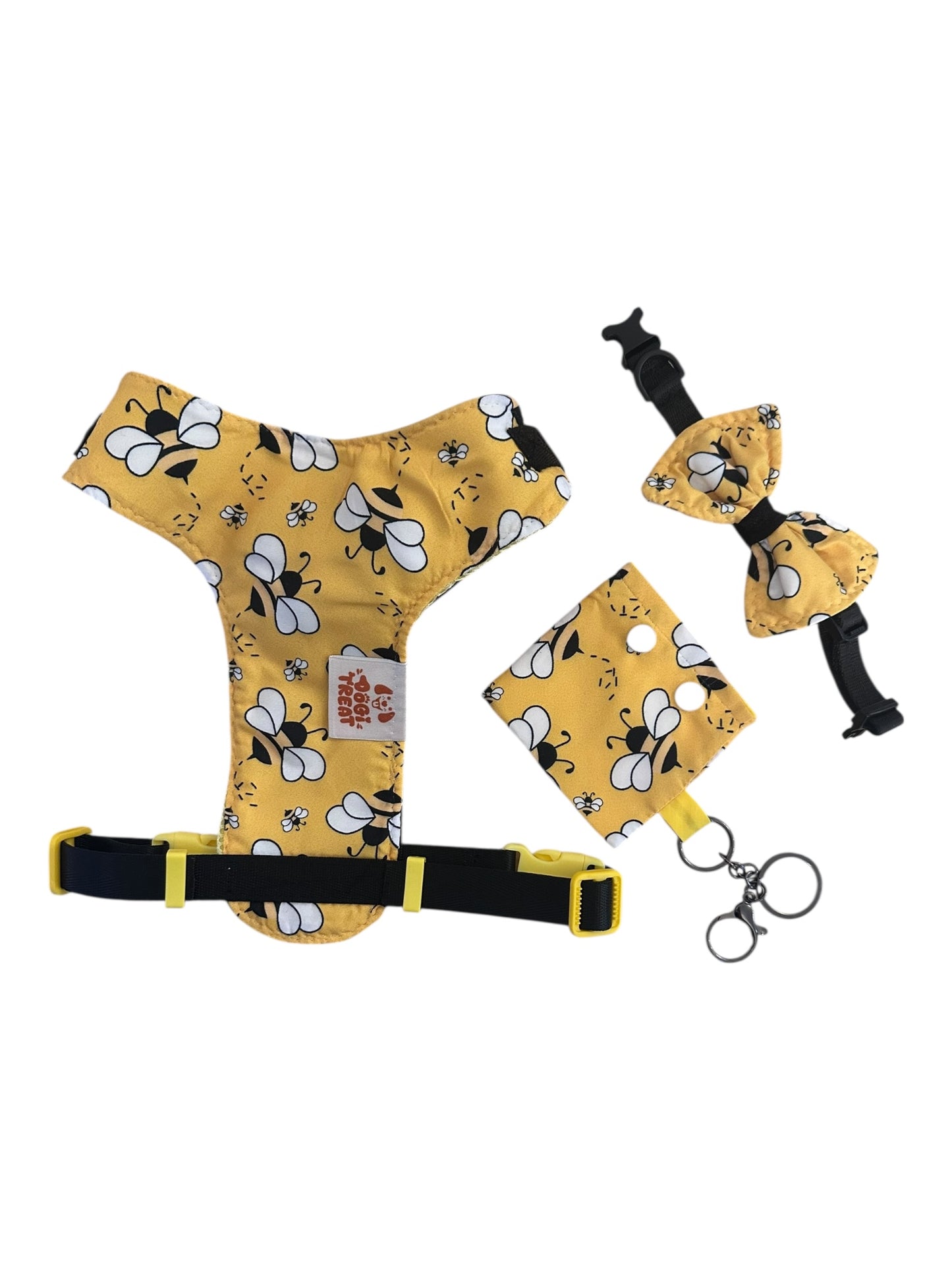 Bold Bee Print Dog Harness – Adjustable, Comfortable & Stylish