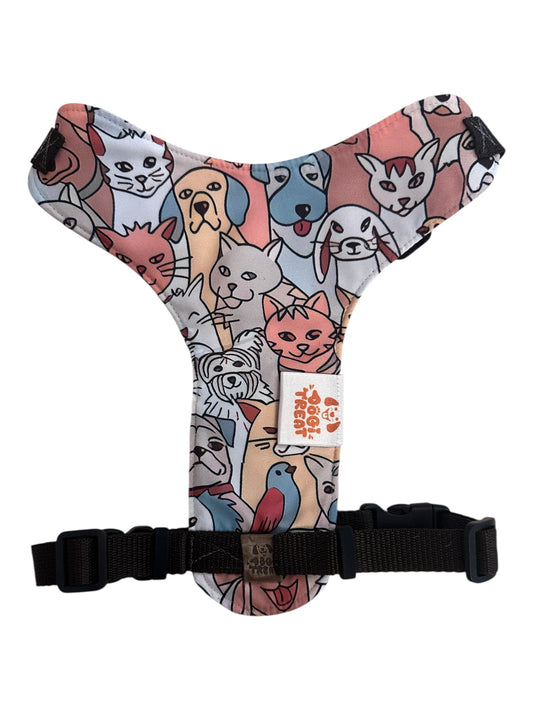 Pets Print Dog Harness-Adjustable, Comfortable & Stylish