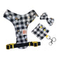 Plaid Bee & Daisy Dog Harness - Adjustable,Comfortable & Stylish