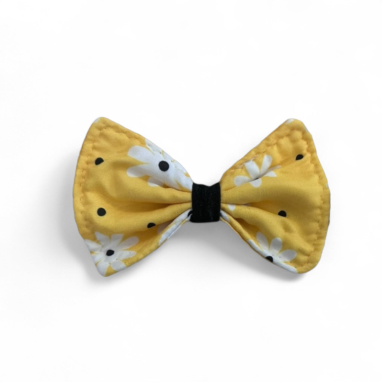 Yellow Daisy Dog Bow Tie-Floral Collar Accessory