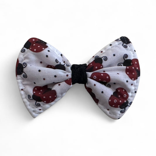 Ladybug Dog Bow Tie-Red & Black Polka Dot Collar Accessory