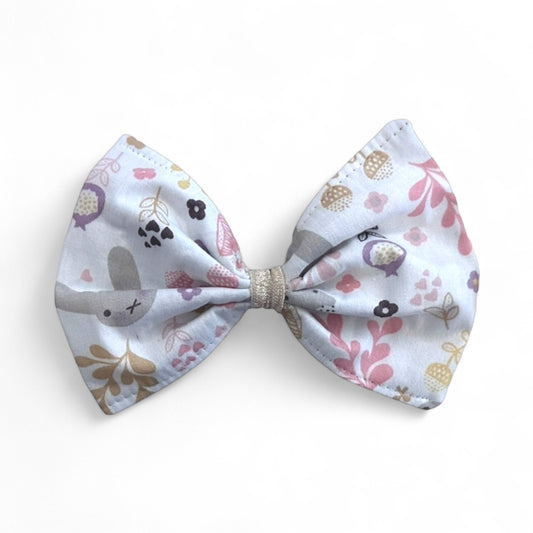 Pastel Bunny & Woodland Dog Bow Tie-Soft Blue Collar Accessory