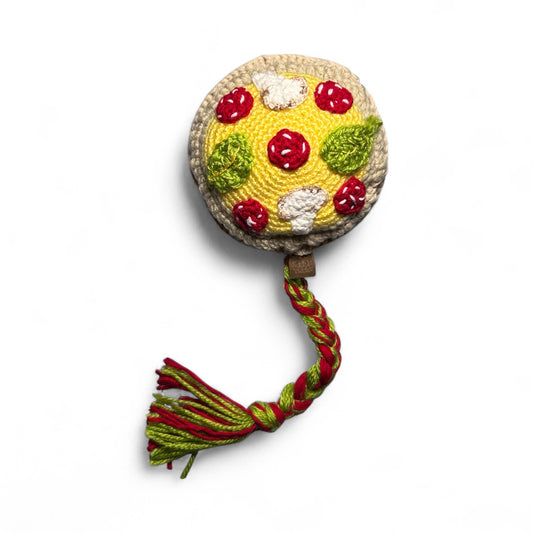 Handmade Crochet Pizza Toy for Dogs & Cats