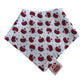 Christmas Santa Face - Green & Ornaments Bandana