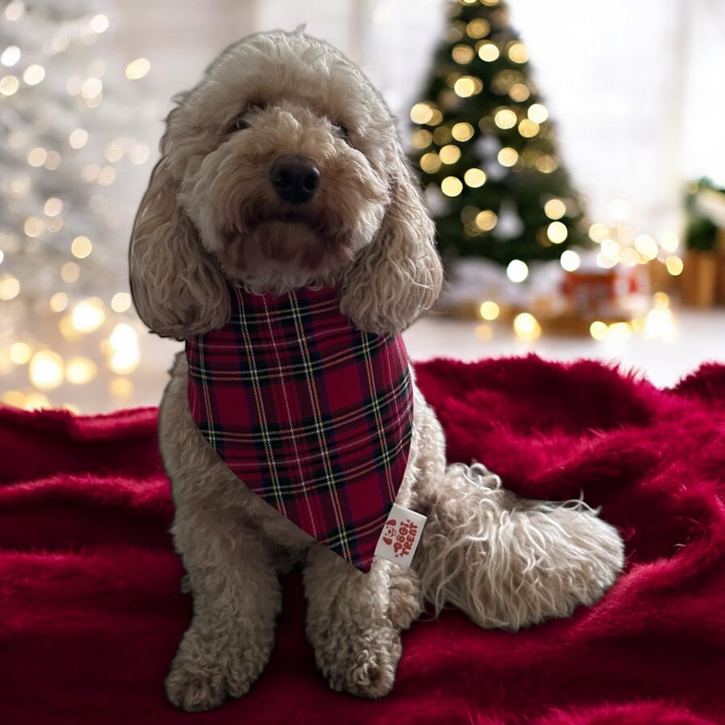 Christmas Metallic Yarn Bandana