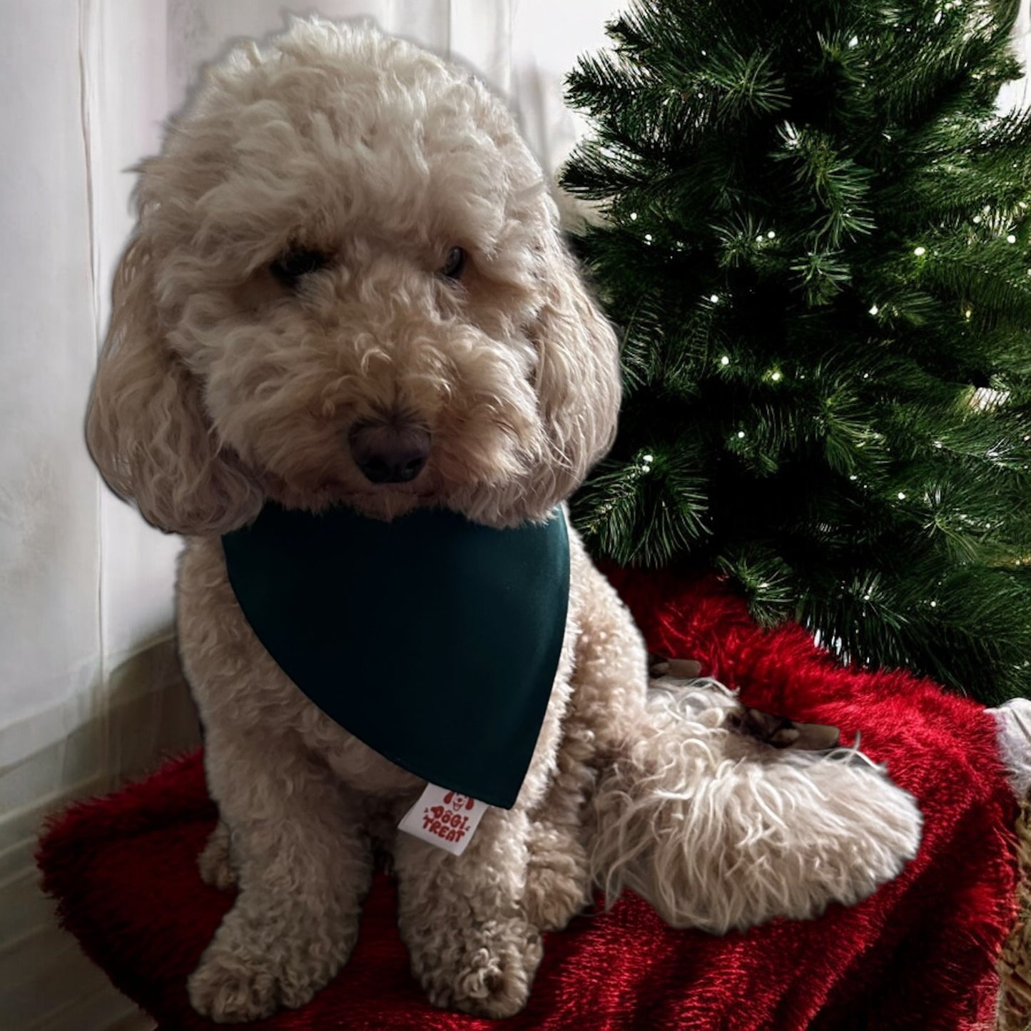 Christmas Metallic Yarn Bandana